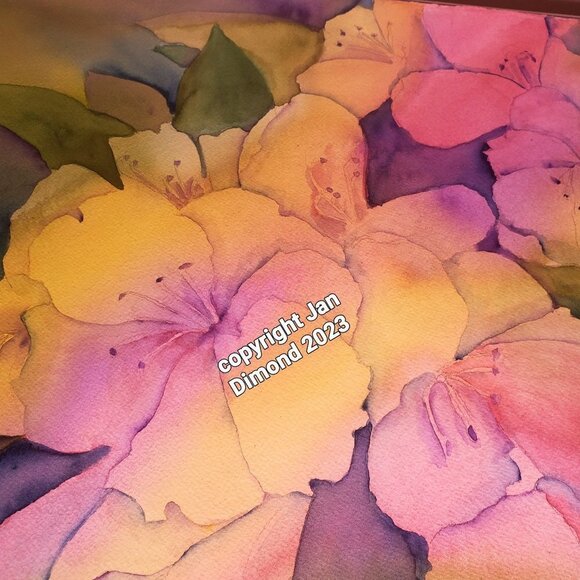 Watercolor Painting, Original, Signed by Artist, One-of-a-Kind 16.5"x15" - Picture 1 of 4